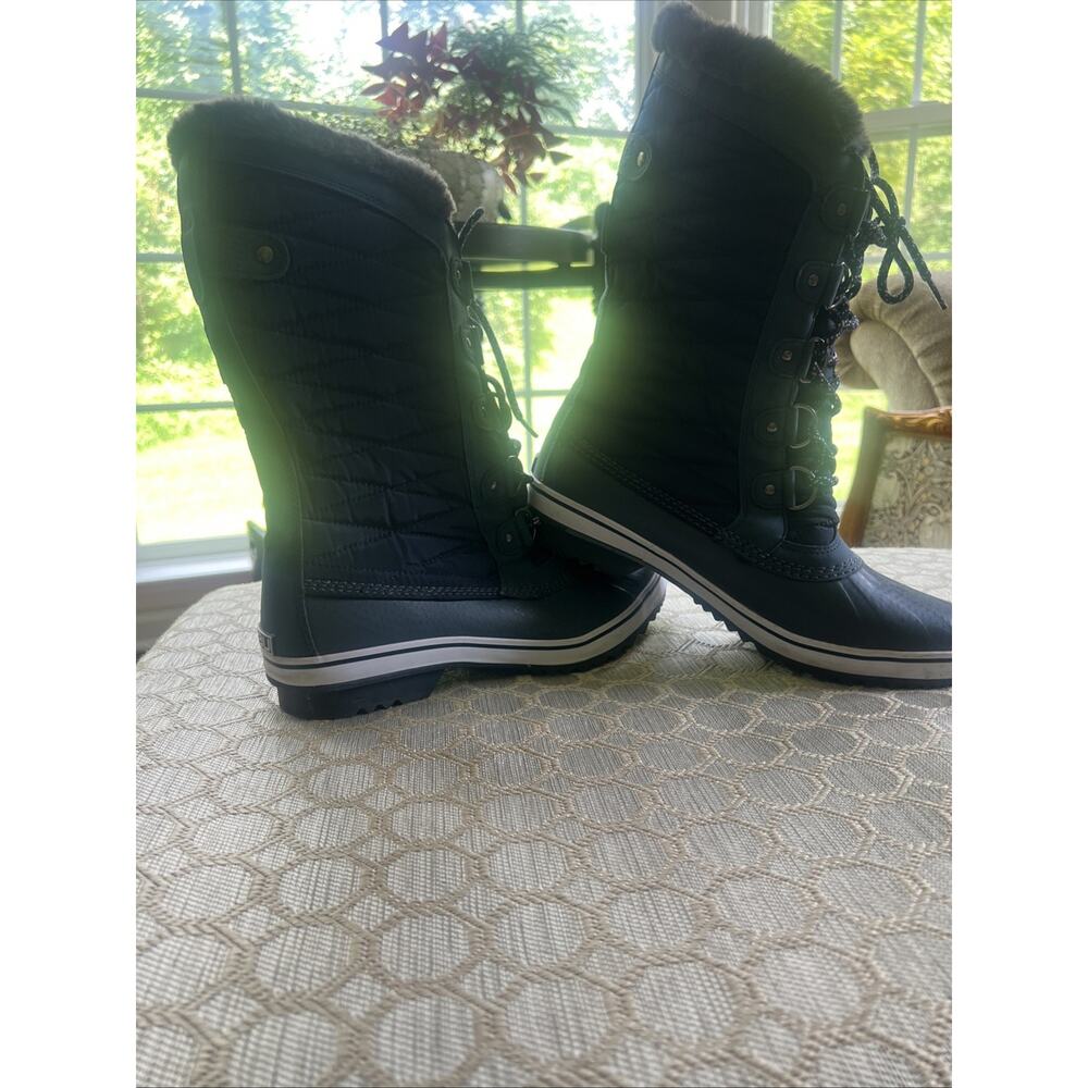 JBU by Jambu Chilly Navy Blue Water Resistant Faux Fur Winter Duck Boots 10M - Picture 2 of 11